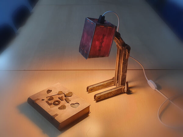 Dog desk lamp, Creative Wooden table lamp, wooden constructor, Laser cut vector files, glowforge plan - Image 2