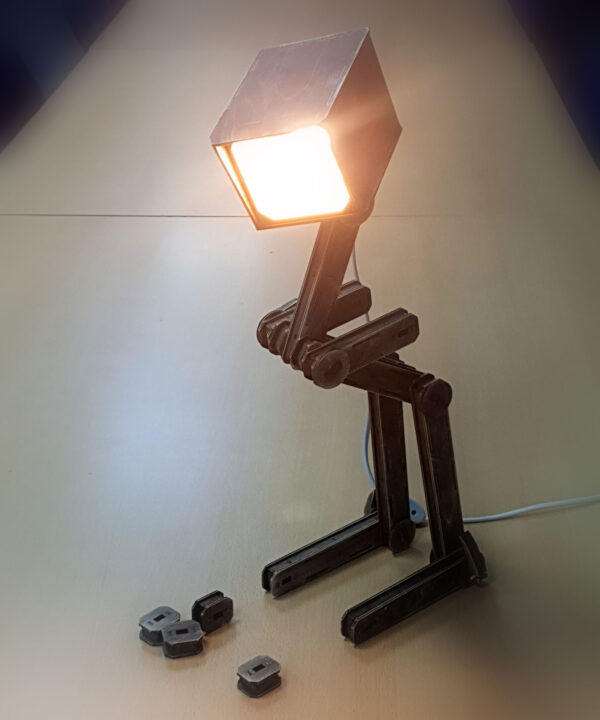 Dog desk lamp, Creative Wooden table lamp, wooden constructor, Laser cut vector files, glowforge plan - Image 5