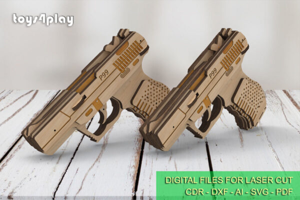 Walther P99 Laser Toy Gun kit svg ang Targets