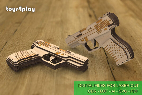 Walther P99 Laser Toy Gun kit svg ang Targets - Image 2