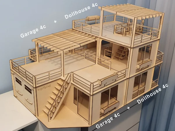 Set of Dollhouse 4c + Garage 4c 1/12 scale - Image 6