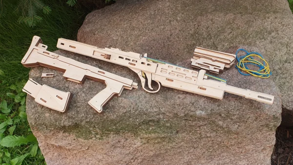 Rubber Band Gun SA80 L85A1 Assault Rifle and targets - Image 6