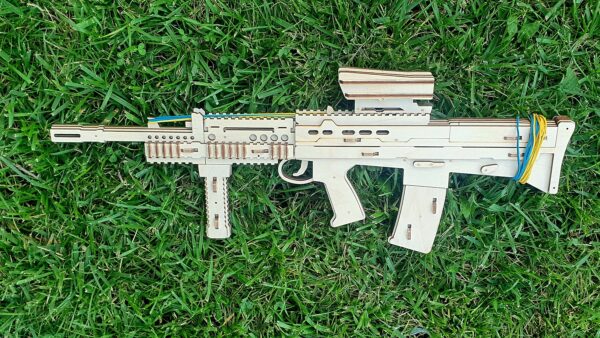 Rubber Band Gun SA80 L85A2 Assault Rifle and targets - Image 4
