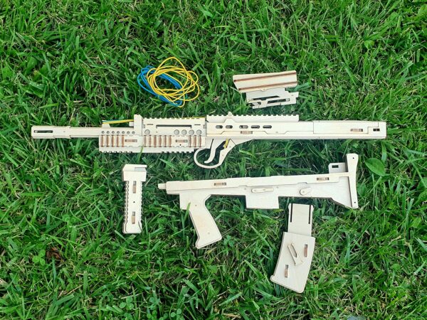 Rubber Band Gun SA80 L85A2 Assault Rifle and targets - Image 6