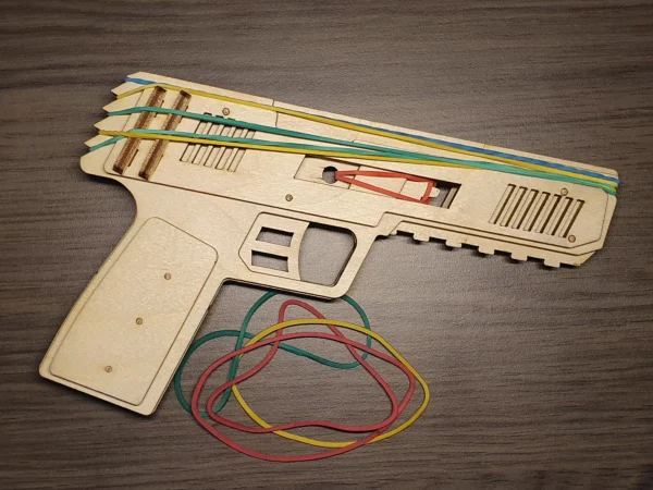 Small Rubber Band Gun 2, handmade kids toy - Image 5