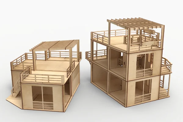 Set of Dollhouse 4c + Garage 4c 1/12 scale - Image 5