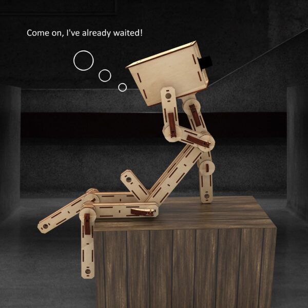 Human table lamp, Creative Wooden desk lamp, Laser cut vector files, glowforge plan - Image 2