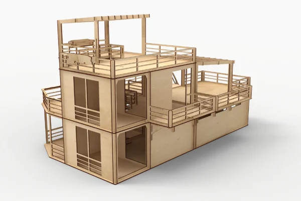 Set of Dollhouse 4c + Garage 4c 1/12 scale - Image 4