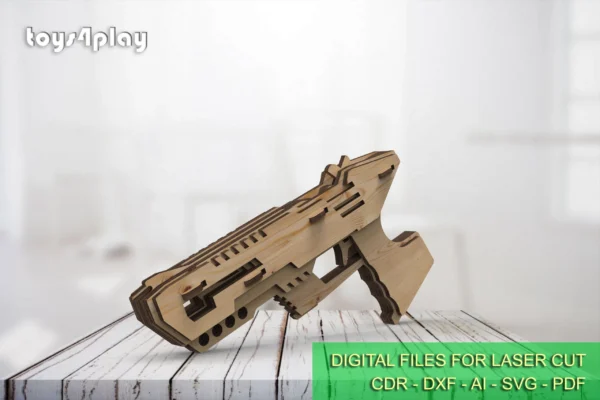 Rubber band gun kit 03, handmade kids toy and targets