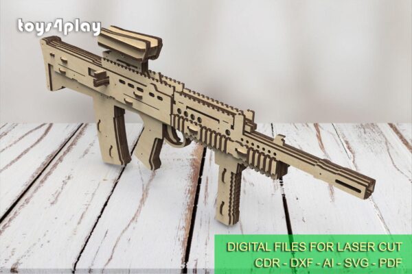 Rubber Band Gun SA80 L85A2 Assault Rifle and targets - Image 2