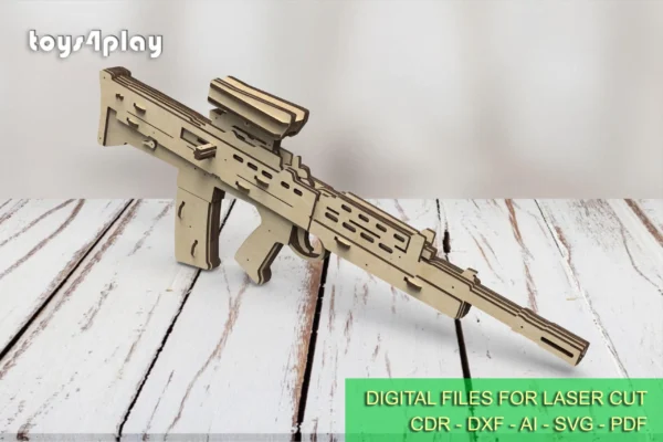 Rubber Band Gun SA80 L85A1 Assault Rifle and targets - Image 2