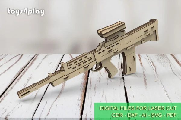 Rubber Band Gun SA80 L85A1 Assault Rifle and targets