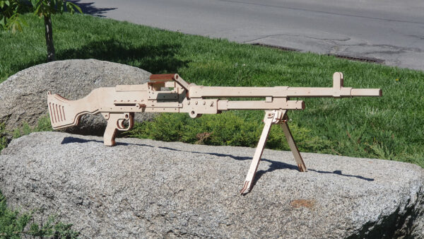 Laser Cut General Purpose Machine Gun FN MAG and targets. Laser cut files
