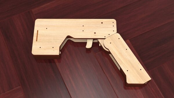 Rubber band phone gun and targets. Laser cut files - Image 4