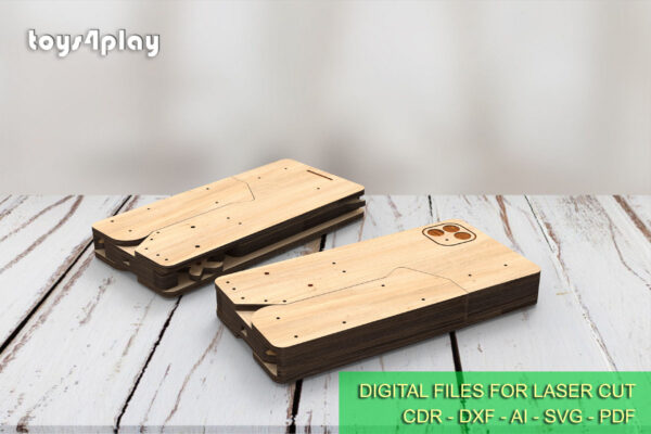 Rubber band phone gun and targets. Laser cut files - Image 6