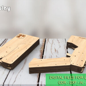 Rubber band phone gun and targets. Laser cut files