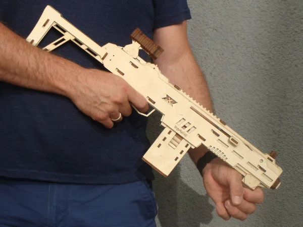 Toy wooden gun kit and targets. Laser cut files