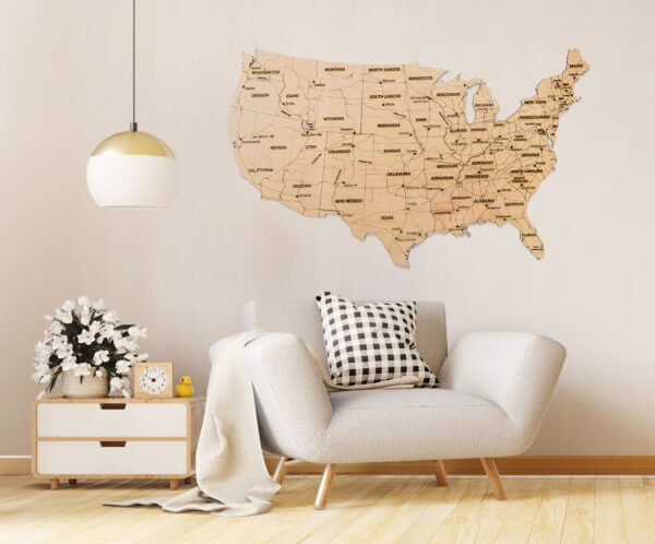 wooden map of usa puzzle map united states map usa map svg usa map wall art usa map travel map of usa Wood wall art map usa travel map map of united states laser cut map travel map map