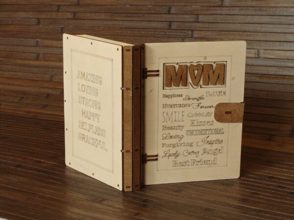 Mothers day gift box like a book box for best accompany gifts! Laser Cut Files - Image 2