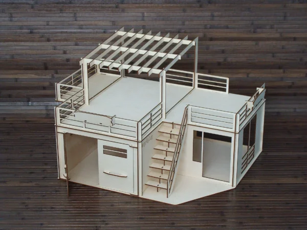 Laser Cut Files for Wooden garage kit 1/12 scale (4mm) and 1/6 scale (9mm) car parking - Image 5