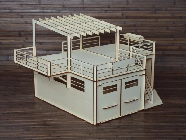 Laser Cut Files for Wooden garage kit 1/12 scale (4mm) and 1/6 scale (9mm) car parking - Image 4
