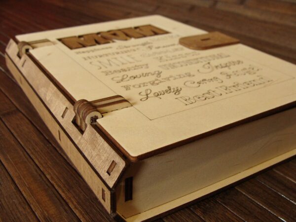 Mothers day gift box like a book box for best accompany gifts! Laser Cut Files - Image 4