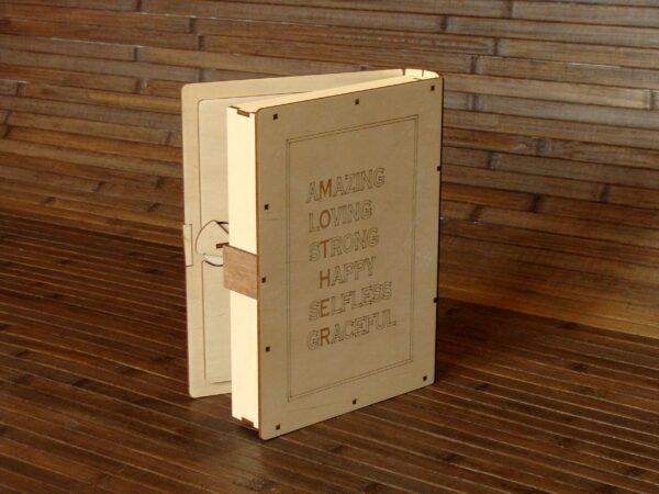Mothers day gift box like a book box for best accompany gifts! Laser Cut Files - Image 3