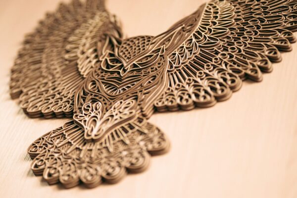 Owl mandala wall art, multilayer mandala, 3D owl svg, 3d wall decor - Detailed laser cut files - Image 4