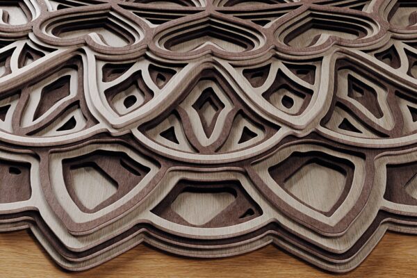Lotus Mandala SVG, Lotus flower mandala wall art - Detailed laser cut files - Image 8