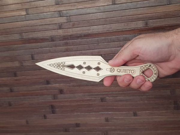 Wooden Toy Pocket Knife Apex Legends Wraith Kunai Heirloom Cosplay. Laser cut files - Image 2
