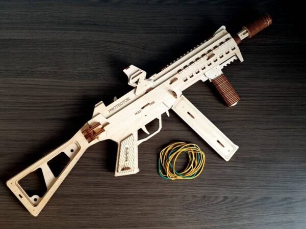 Wooden Universal Machine Pistol like UMP40 and targets. Laser cut files - Image 3