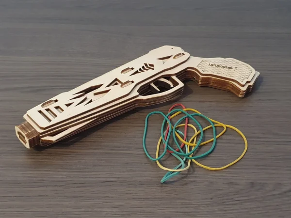 Rubber band gun cosmo style and targets. Laser cut files - Image 2
