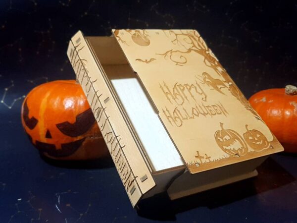 Monster box 3mm, 1/8 inch. Haloween box. Laser cut files