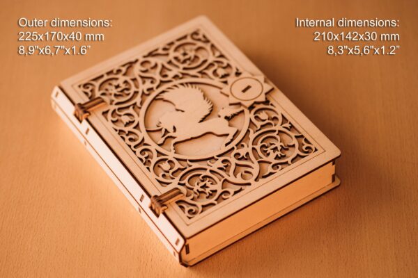 Wooden book box, jewelry box wood, laser cut files, Gift box, Digital product - Image 2