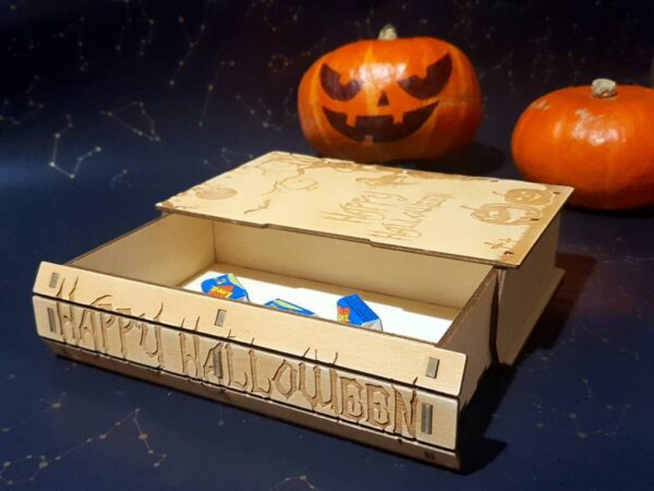 Monster box 3mm, 1/8 inch. Haloween box. Laser cut files - Image 7