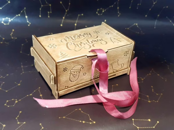 Festive Laser Cut Gift Box svg - Digital Files for Christmas Fun - Image 3