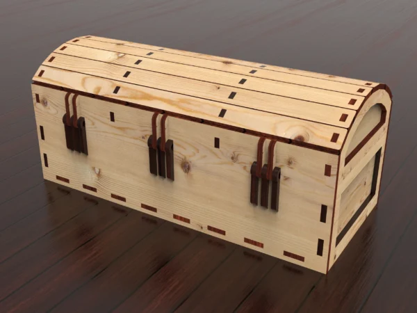 Big Chest of Desires, 3 sizes, box svg, 3mm, 5mm, 6mm, laser cut files, Gift box, Digital product - Image 7