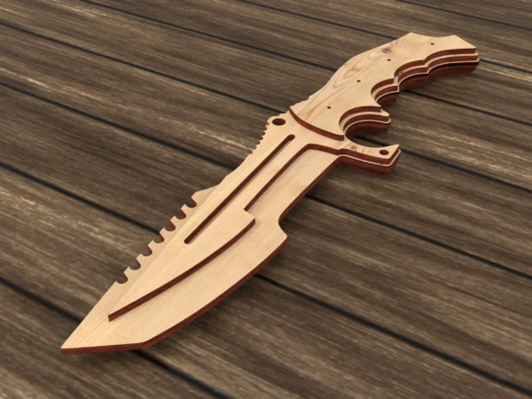 Cosplay Wooden Toy Hunting knife CSGO. Laser cut files - Image 7