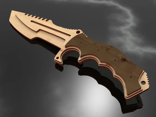 Cosplay Wooden Toy Hunting knife CSGO. Laser cut files - Image 6