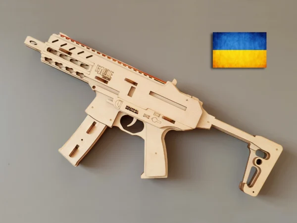 Small rubber band submachine gun and targets. Laser cut files - Image 5