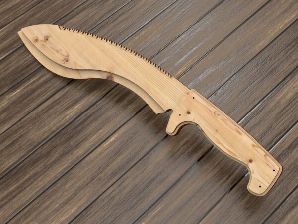 Wooden Toy Knife Kukri, wooden kukri machete. Laser cut files - Image 4