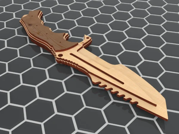 Cosplay Wooden Toy Hunting knife CSGO. Laser cut files - Image 5