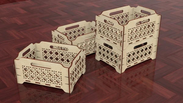 Wooden storage box 02 svg, 2 sizes, keepsake box, organizer, Glowforge laser cut file - Image 6