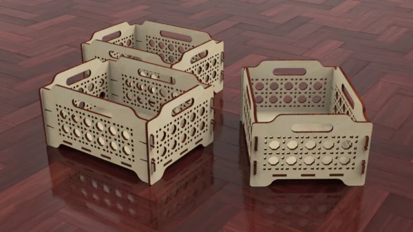 Wooden storage box 02 svg, 2 sizes, keepsake box, organizer, Glowforge laser cut file - Image 5