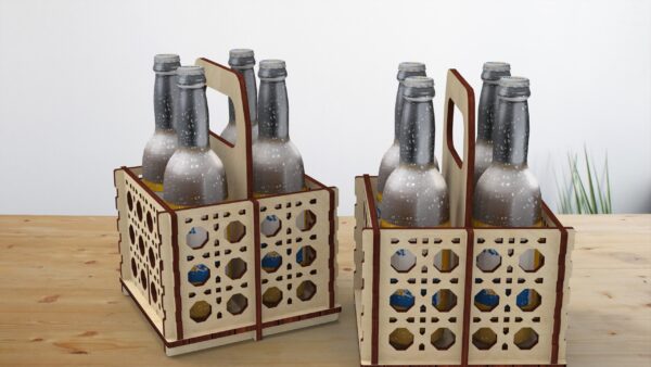 Beer Lover's Dream: Laser Cut Bottle Holder v2.0 (4 Bottle Capacity) - Digital Files - Image 6