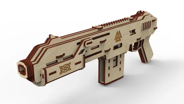 Rubber band-powered shotgun and targets. Laser cut files - Image 6