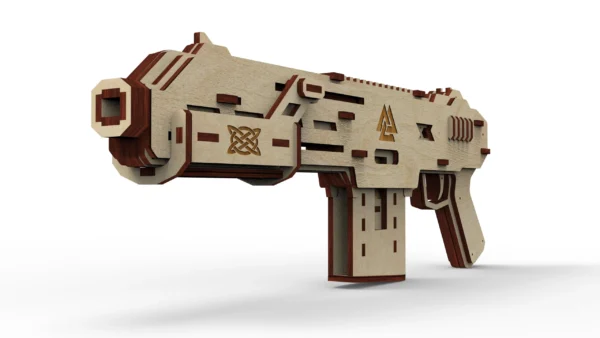 Rubber band-powered shotgun and targets. Laser cut files - Image 5