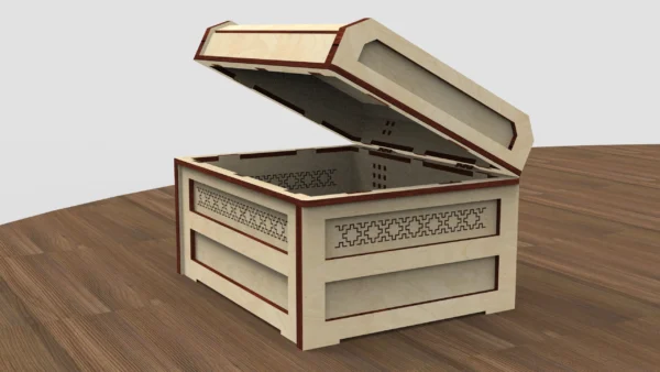 Wood Jewelry Gift Box Laser File: Deck Box Digital Files for Crafting Enthusiasts - Image 8