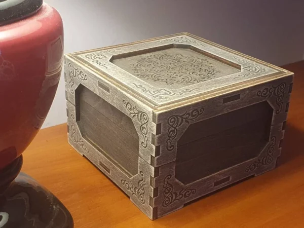 Keepsake box, memories box, gift box laser file, laser cut files, Gift box, Digital product