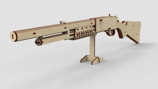 Wooden Toy Rubber band shotgun T4P8872 and targets. Laser cut files - Image 4